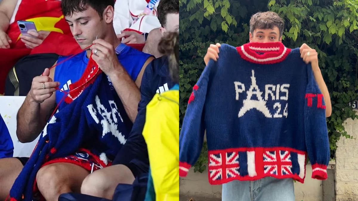 뜨개질을 하는 다이빙 선수 🧶