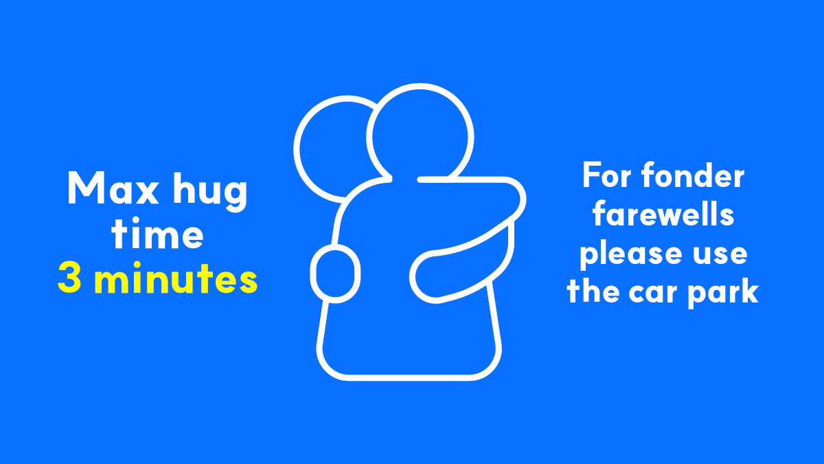 “포옹 제한 시간, 3분입니다 📢”