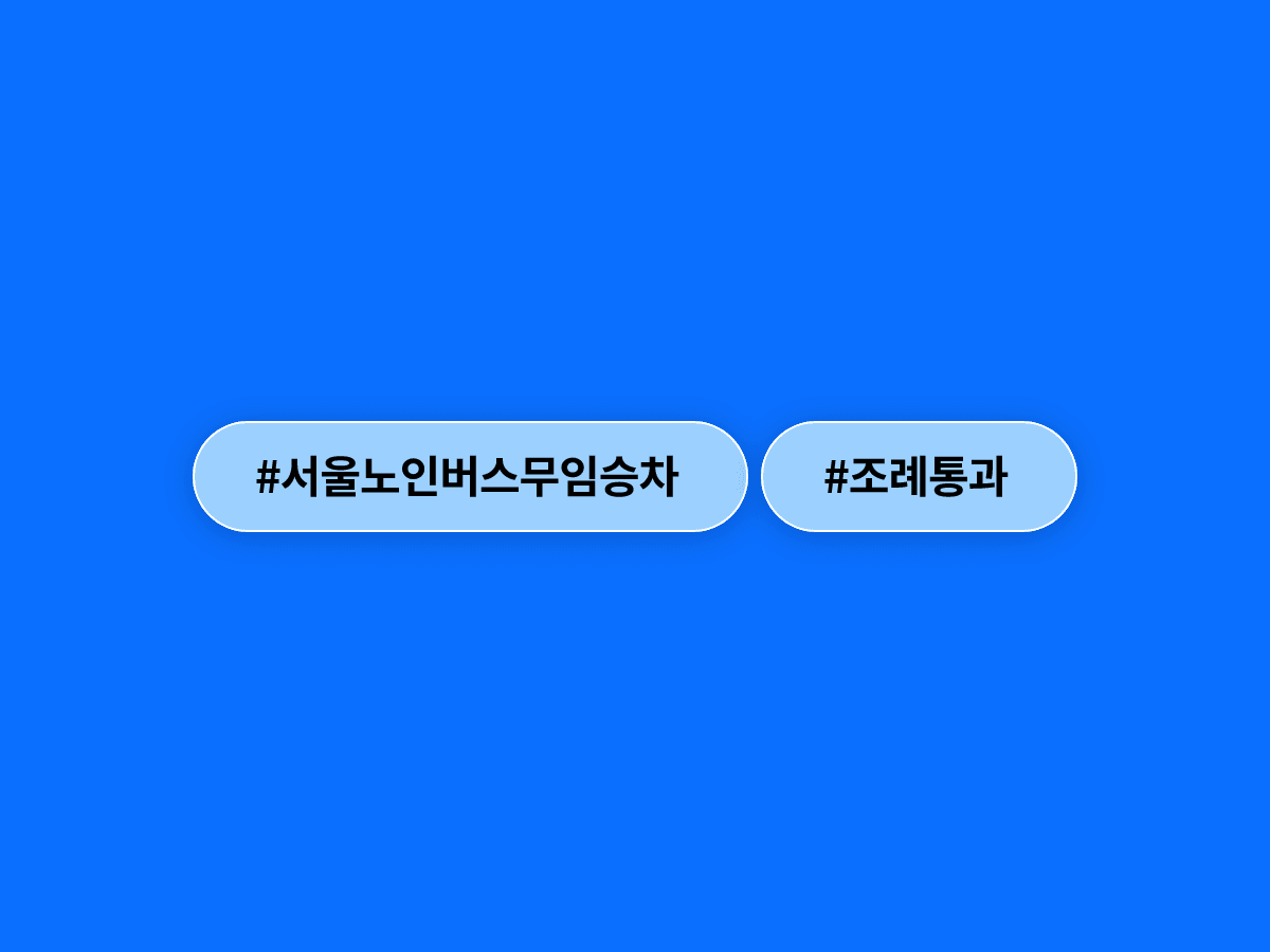 서울시의회가 70세 이상 버스 무임승차 지원 조례안을 통과시켰어요. 🚌