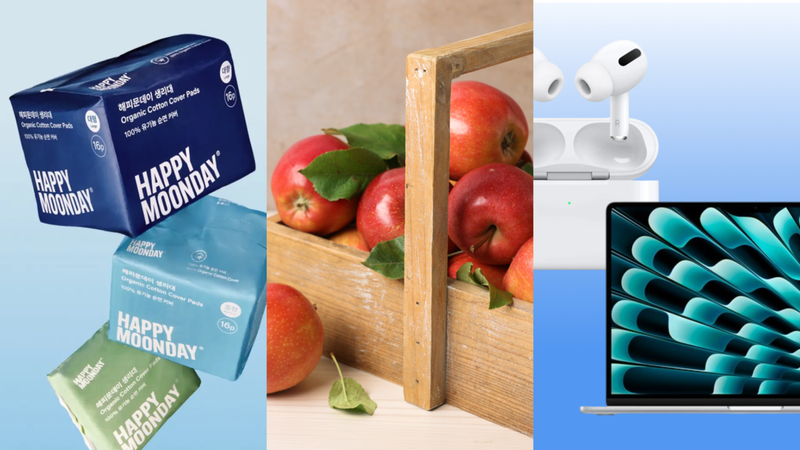 사과 먹어라, 사과. 사과가 몸에 좋아🍎 생리대・삼겹살・노트북 할인도 챙겨!💻 [이 주의 할인 행사]