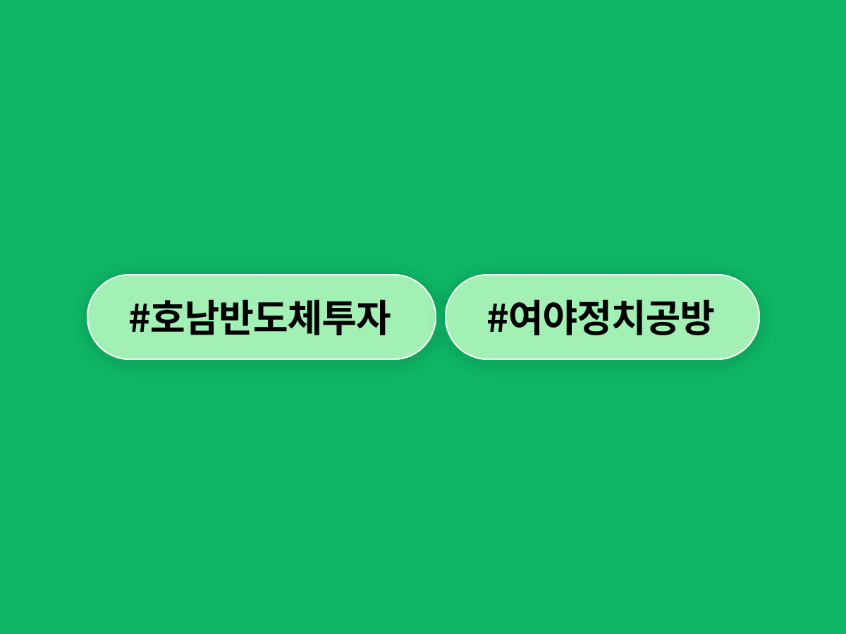 삼성·SK하이닉스 호남 800조 투자 발표에 국민의힘 "정치 개입 의혹" vs 민주당 "훼방 규탄"했어요. ⚡