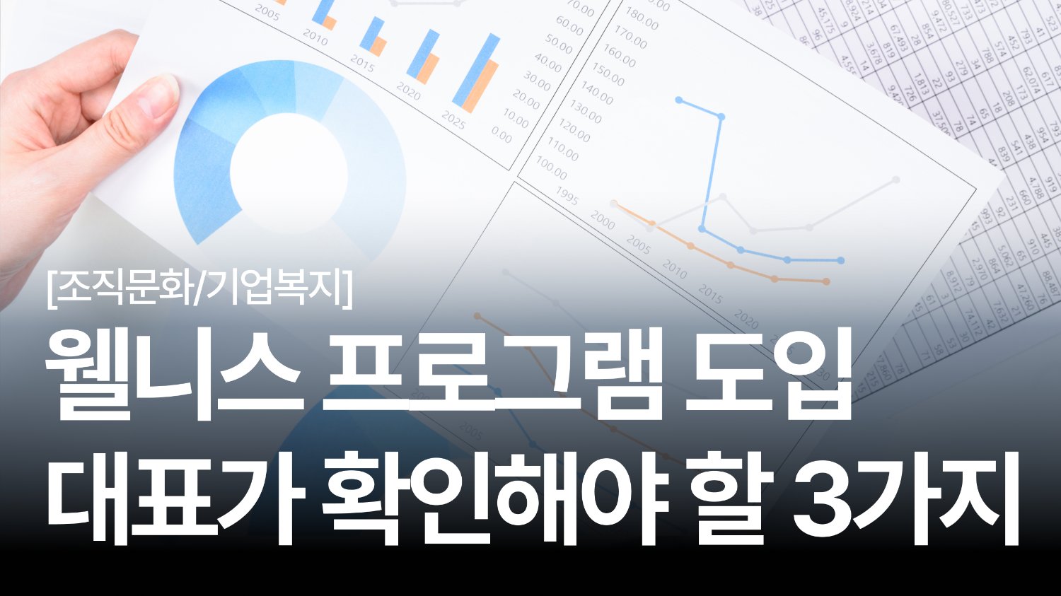 웰니스 프로그램 도입 🌿 대표가 가장 먼저 확인해야 할 3가지