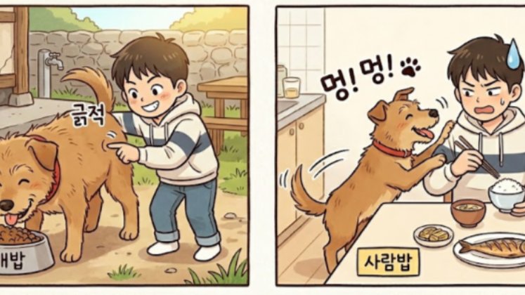 [일상 어휘력] 밥 먹을 때는 누가 누굴 건드리나?