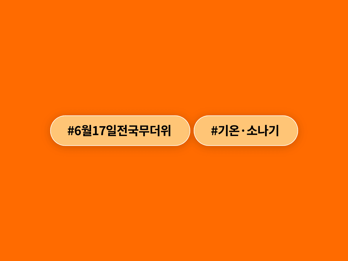 오늘 전국 낮 기온 최고 32도 무더위, 곳곳에 소나기도 내려요. 🌦️
