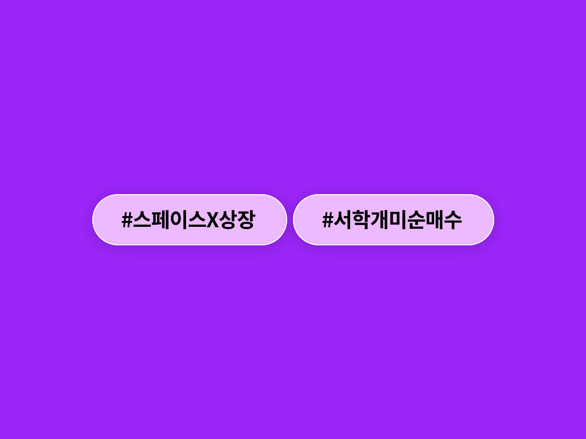 서학개미들이 스페이스X 주식을 나흘간 약 3조 원어치 순매수했어요. 🚀