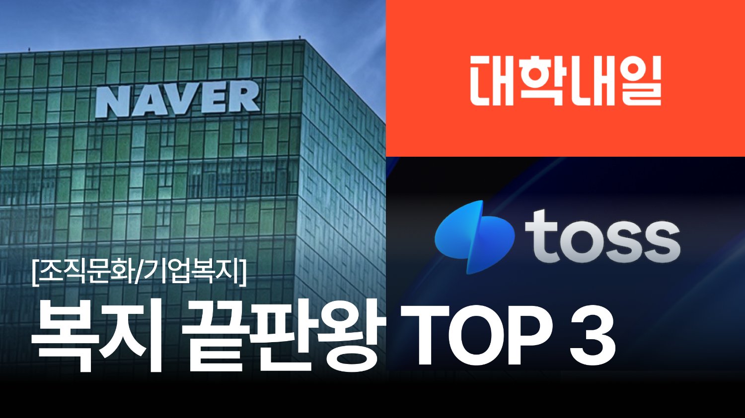 😎 왜 이 회사들은 복지에 진심일까? 출근할 맛 나는 기업 TOP 3