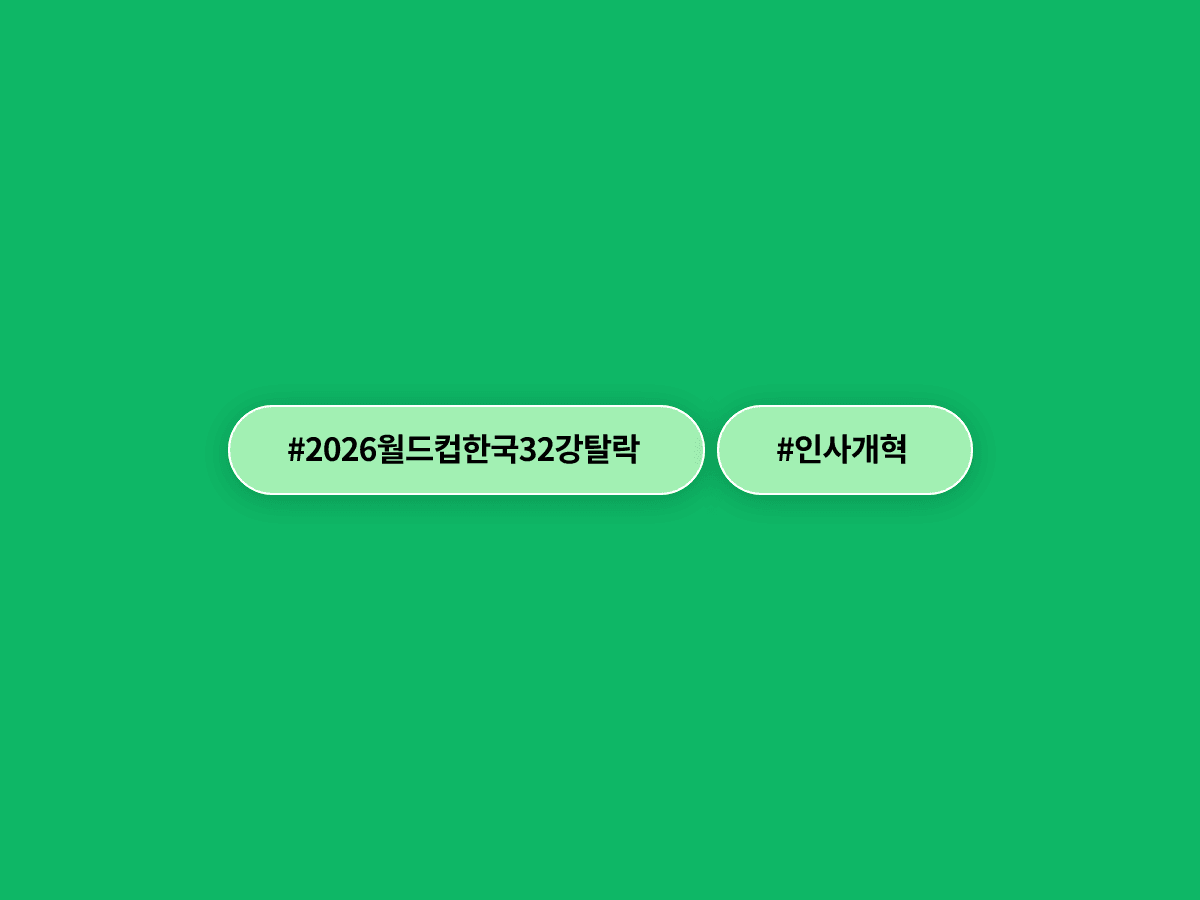 한국 축구대표팀이 2026 북중미 월드컵 32강 진출에 실패했어요. ⚽