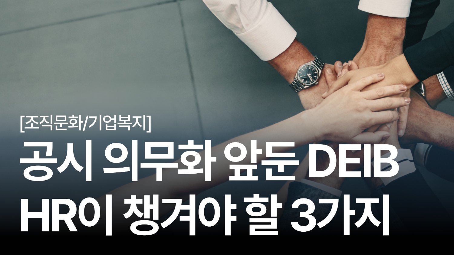 사실상 의무 확정? 🤔 DEIB, HR 담당자가 챙겨야 할 3가지