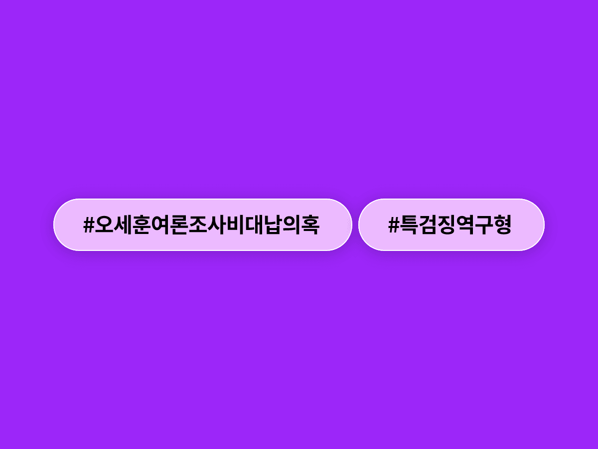 특검이 오세훈 서울시장에게 징역 1년 6개월을 구형했어요. ⚖️