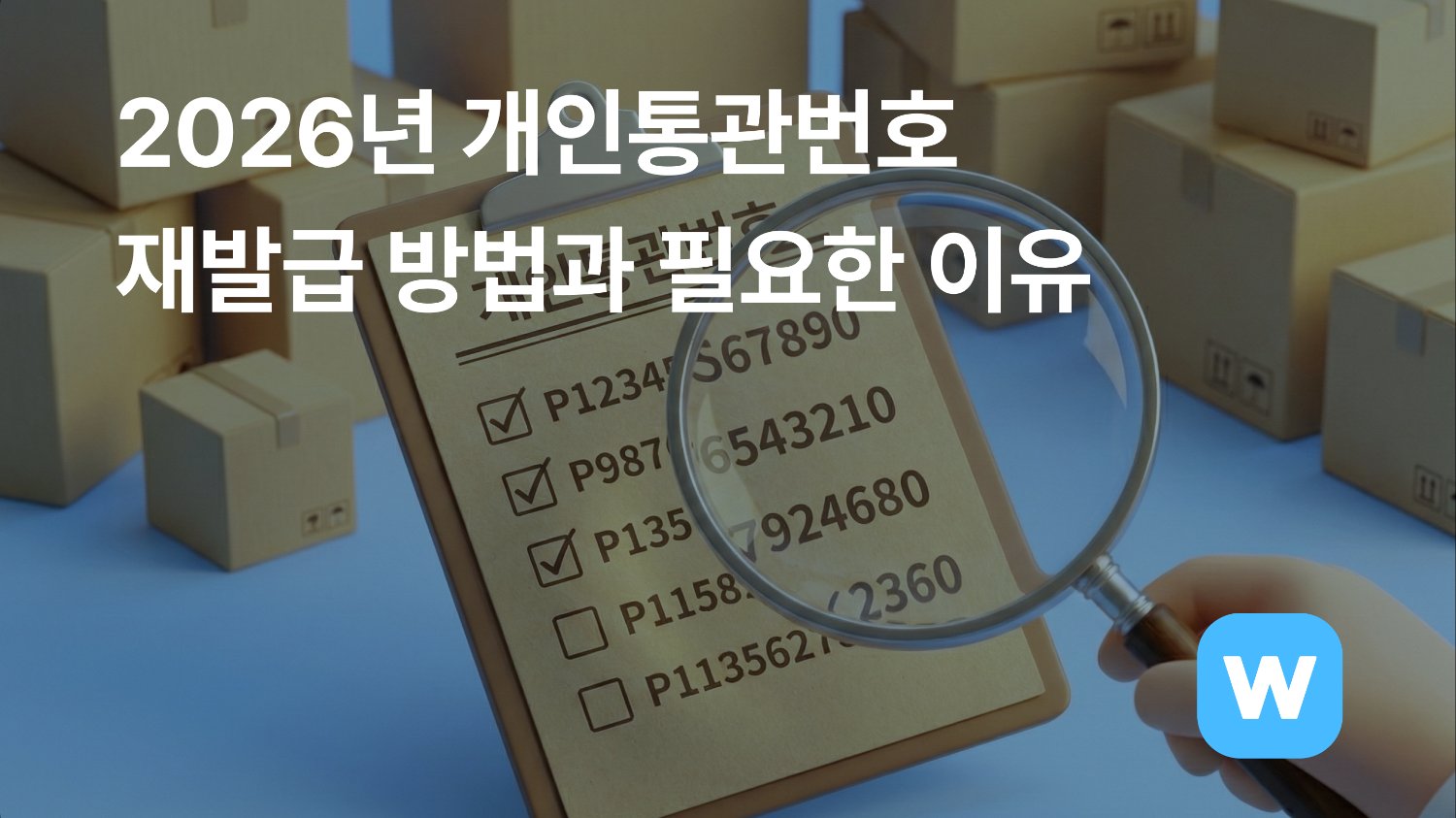 2026년 개인통관번호 재발급 방법과 필요한 이유