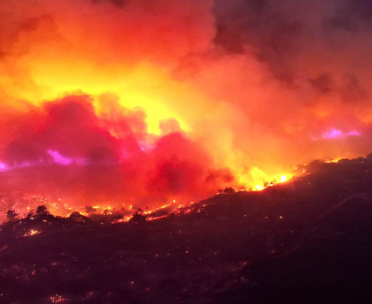 그리스 로도스섬 산불