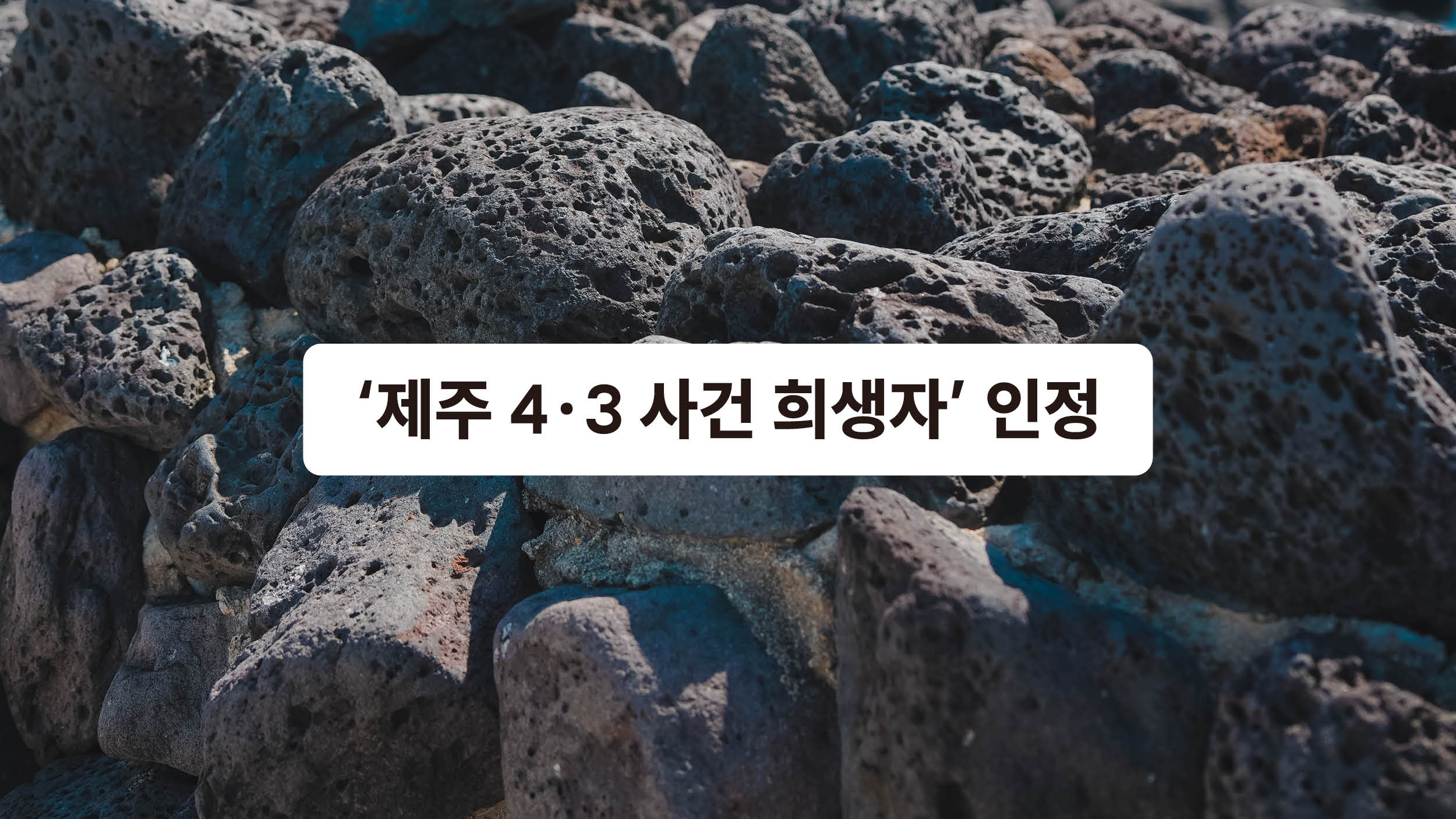 “4·3 피해가 아니라고 할 수 없다”