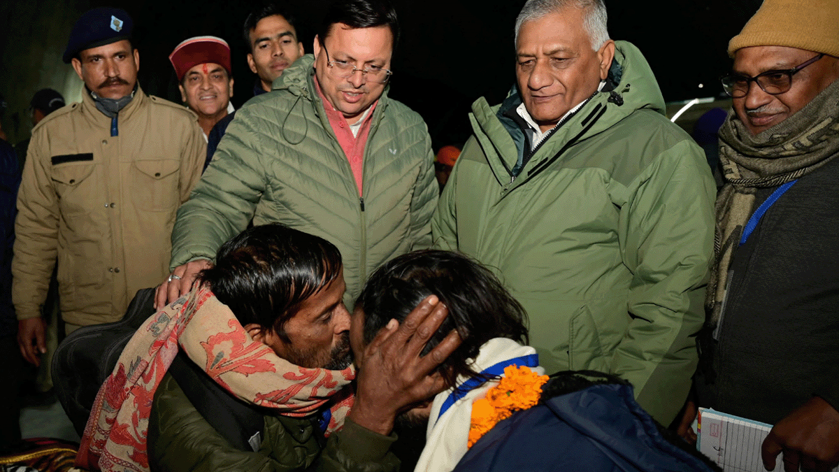 인도 터널 붕괴 사고 전원구조