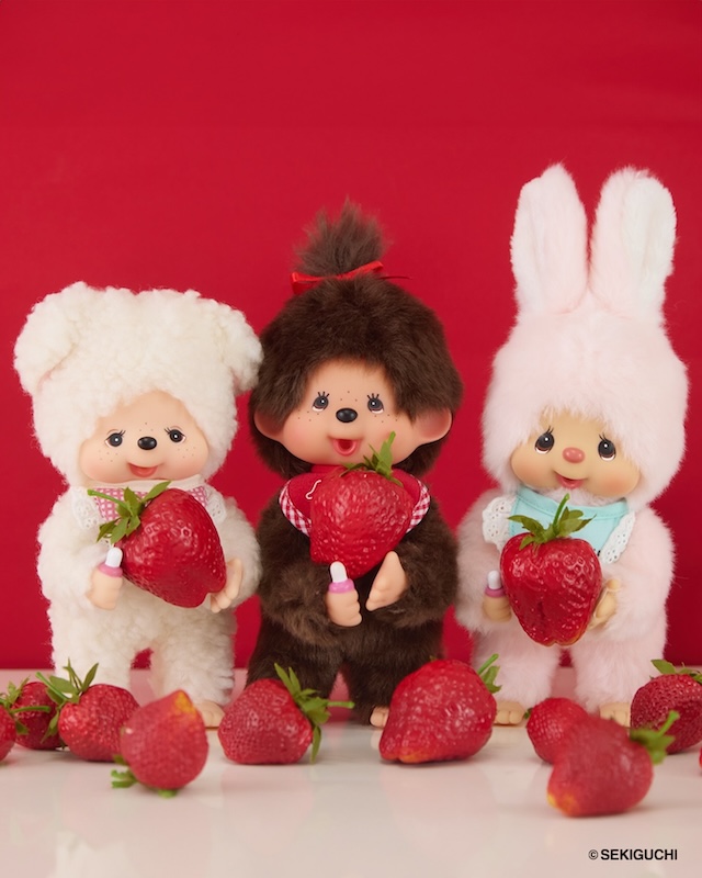 몬치치 프렌즈 인형 3개가 놓인 이미지예요.