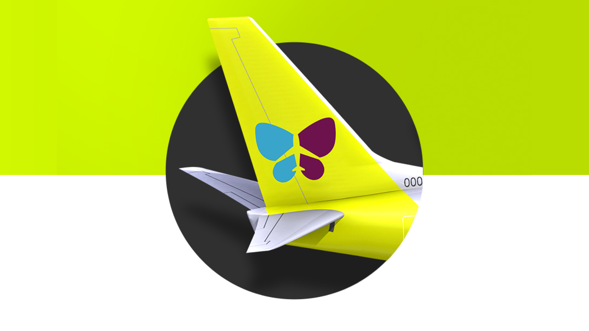 진에어 항공기 꼬리날개 이미지