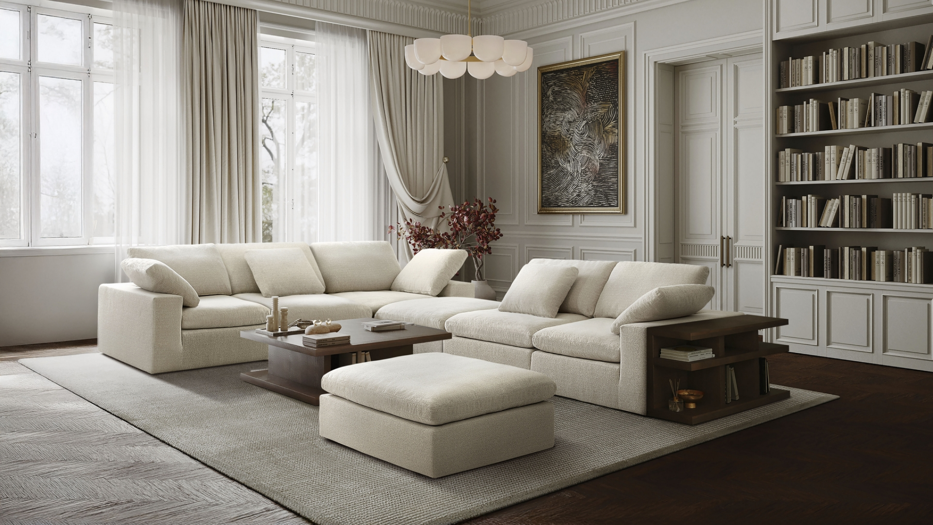 하얀 다인용 소파