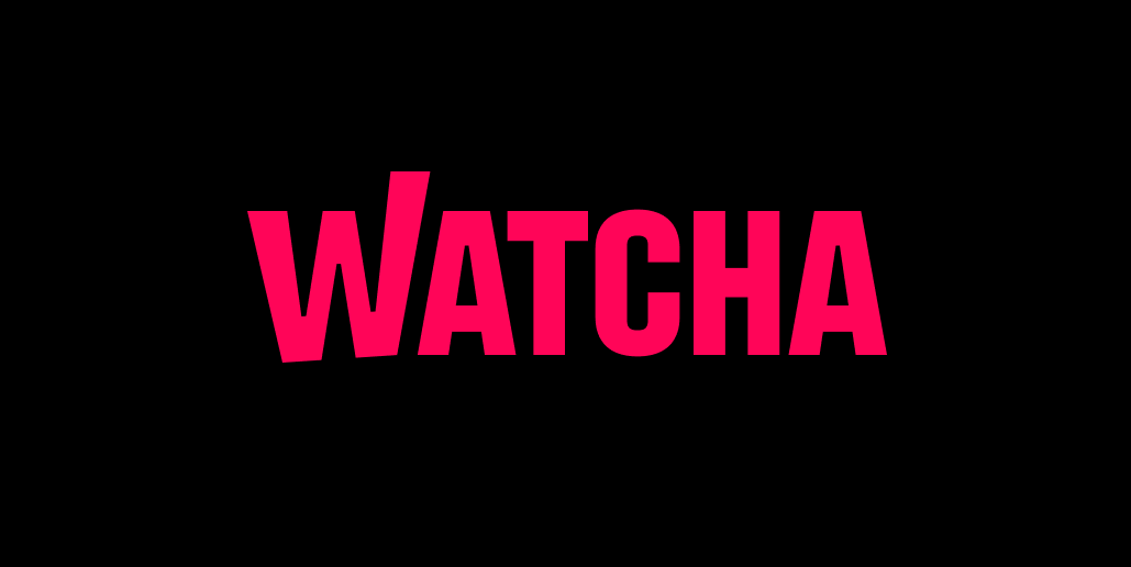 검은 바탕에 'WATCHA'라고 적힌 왓챠의 로고 이미지예요.