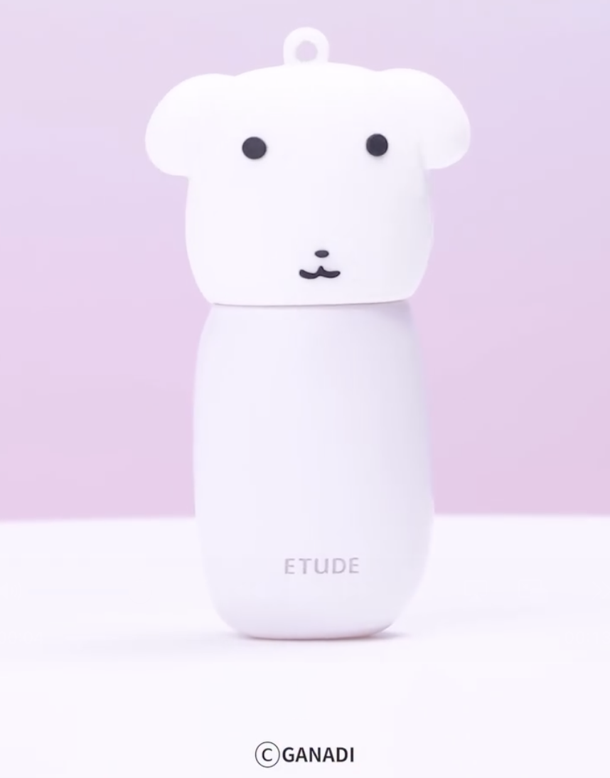 분홍색 배경에 '듀.. 가나디' 얼굴 모양의 뚜껑이 달린 틴트 모습이에요. 틴트 제품